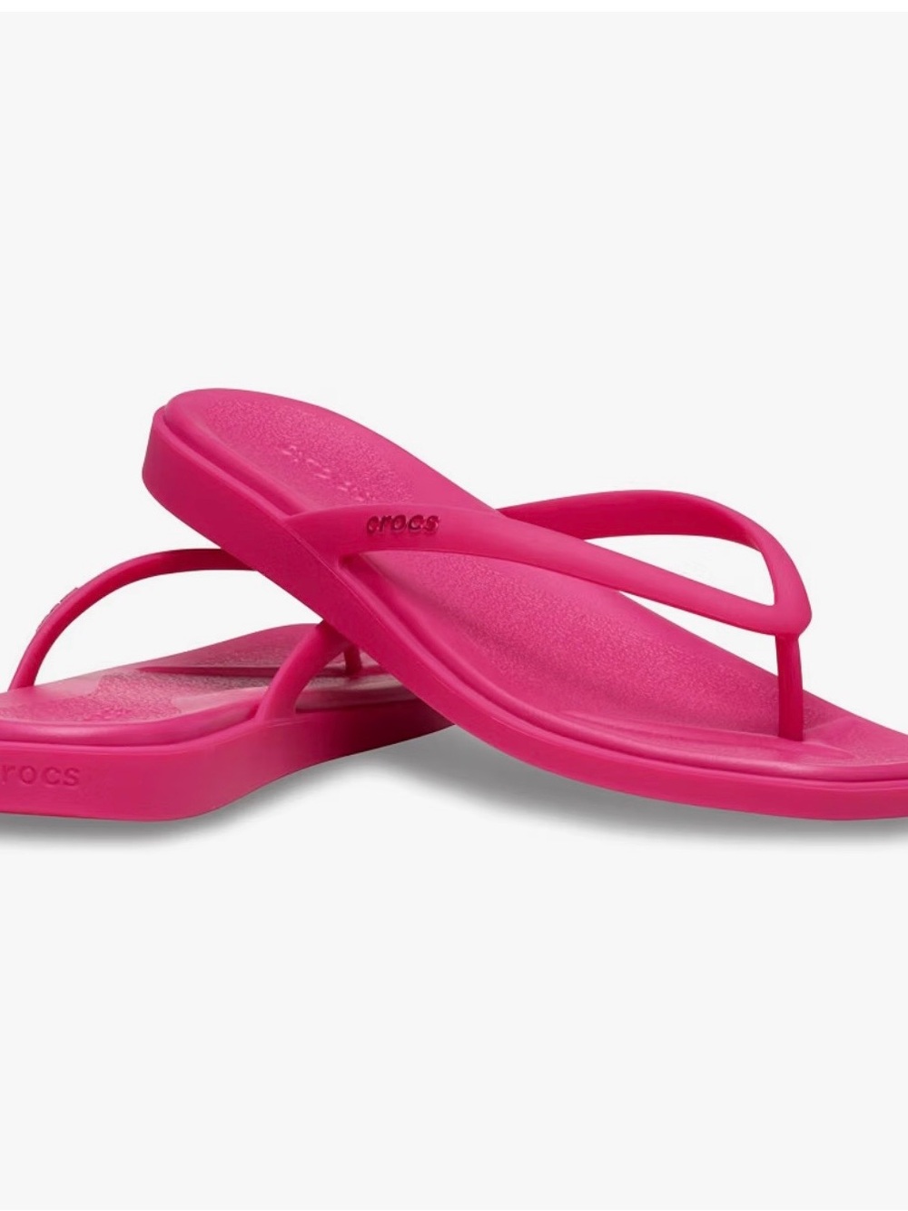 Crocs Women's Bright Pink Flip Sandals size 6